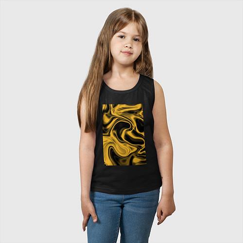 Детская майка Liquid gold / Черный – фото 3