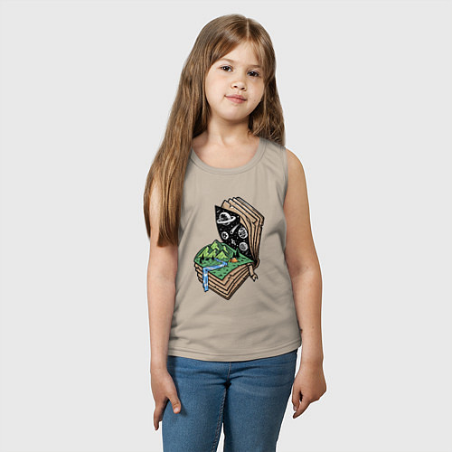 Детская майка Книга приключений / Миндальный – фото 3