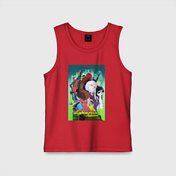 Майка детская хлопок Киберпанк все, цвет: красный