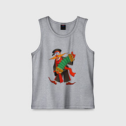 Майка детская хлопок Мужичок усатый, цвет: меланж