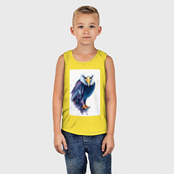 Майка детская хлопок Синий орел, цвет: желтый — фото 2