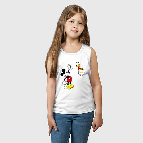 Детская майка Микки Маус и Плуто / Белый – фото 3