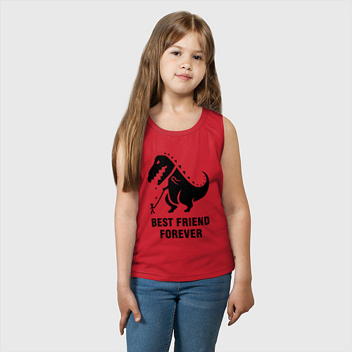Детская майка Godzilla best friend / Красный – фото 3