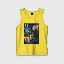 Майка детская хлопок Bat squirrel - ai art fantasy, цвет: желтый