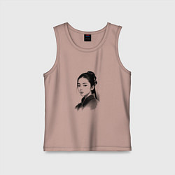 Майка детская хлопок Восточная девушка, цвет: пыльно-розовый