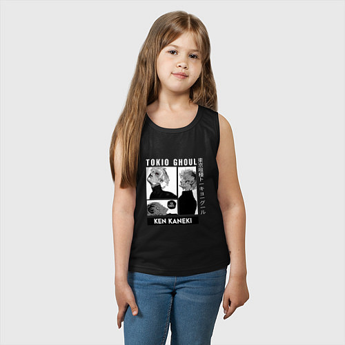 Детская майка Токийский Гуль Kaneki Ken / Черный – фото 3