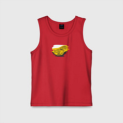 Майка детская хлопок Без труда не вытащишь и рыбку - имперский флаг и н, цвет: красный