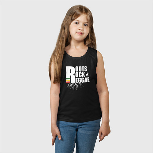 Детская майка Roots reggae / Черный – фото 3