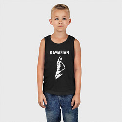 Майка детская хлопок Kasabian - logo, цвет: черный — фото 2