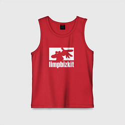 Майка детская хлопок Limp Bizkit - logo, цвет: красный