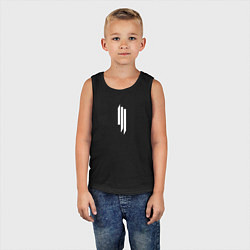 Майка детская хлопок Skrillex - logo, цвет: черный — фото 2