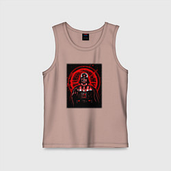 Майка детская хлопок Звезда смерти Дарт Вейдер, цвет: пыльно-розовый