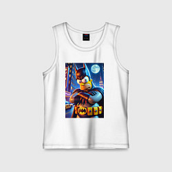 Майка детская хлопок Batsimpson - ai art collaboration, цвет: белый