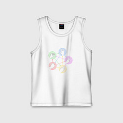 Майка детская хлопок Ящерица спок, цвет: белый