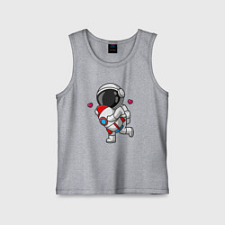 Майка детская хлопок Любимая ракета, цвет: меланж