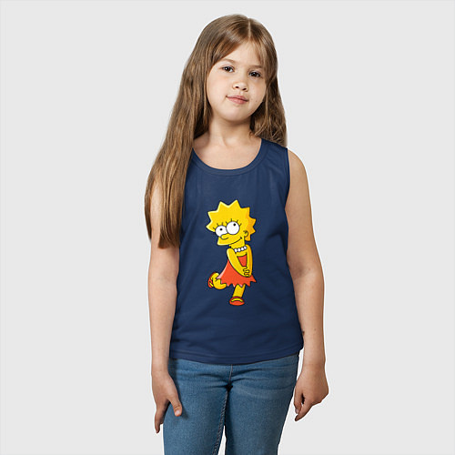 Детская майка Lisa Simpson / Тёмно-синий – фото 3