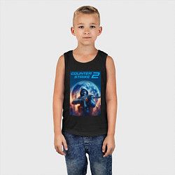 Майка детская хлопок Counter Strike 2 - shooter, цвет: черный — фото 2