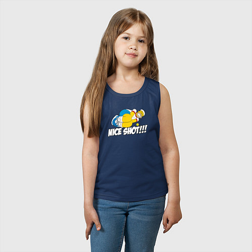 Детская майка Гомер играет в теннис / Тёмно-синий – фото 3