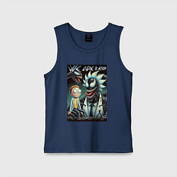 Майка детская хлопок Morty and Rick - meme we are Venom, цвет: тёмно-синий