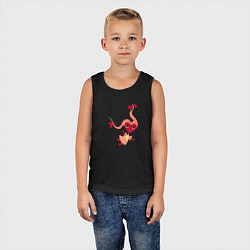 Майка детская хлопок Сердечко - девочка, цвет: черный — фото 2