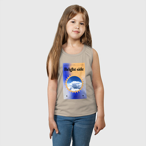 Детская майка Светлая сторона / Миндальный – фото 3