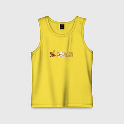 Майка детская хлопок The walking dead zombie, цвет: желтый
