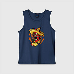 Майка детская хлопок Огненный перчик, цвет: тёмно-синий