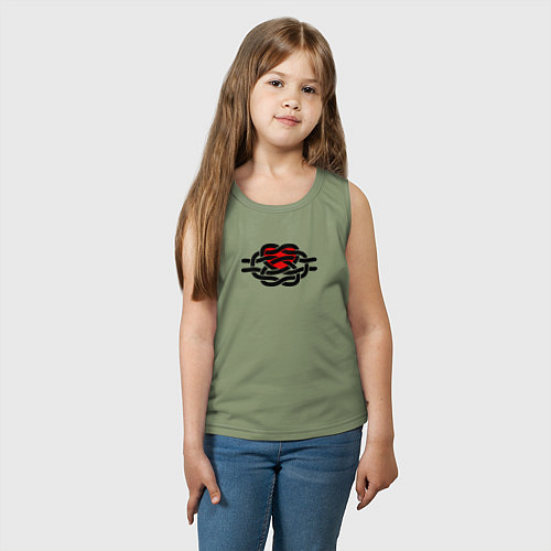 Детская майка Сердечный узел / Авокадо – фото 3