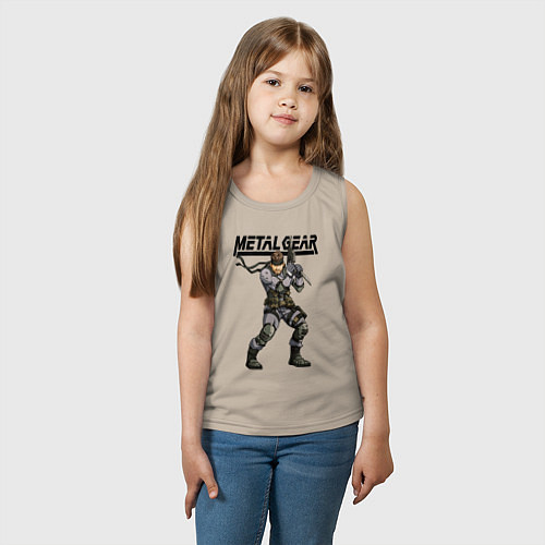 Детская майка Snake Solid soldier / Миндальный – фото 3
