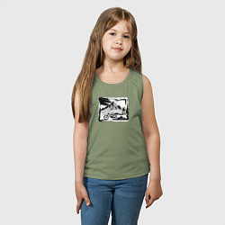 Майка детская хлопок Туры на природе, цвет: авокадо — фото 2