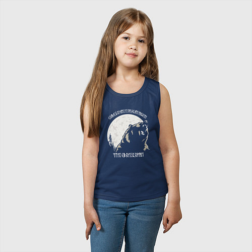 Детская майка Велес - чти свои корни / Тёмно-синий – фото 3