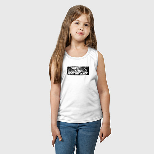 Детская майка Внедорожник, велосипед и тропы / Белый – фото 3