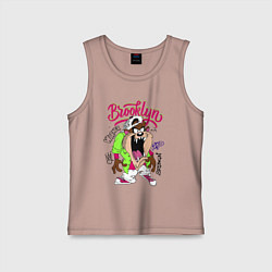 Майка детская хлопок Тасманский дьявол - Taz, цвет: пыльно-розовый