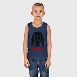 Майка детская хлопок Хищник - шлем, цвет: тёмно-синий — фото 2