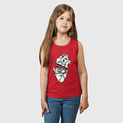 Майка детская хлопок Сердце фастфуда, цвет: красный — фото 2