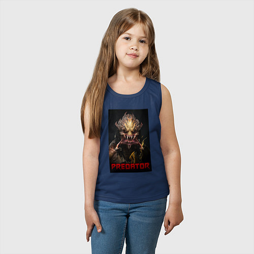 Детская майка Хищник - рык / Тёмно-синий – фото 3