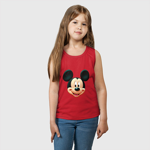 Детская майка Mickey mouse head / Красный – фото 3