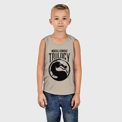 Майка детская хлопок Mortal kombat trilogy, цвет: миндальный — фото 2