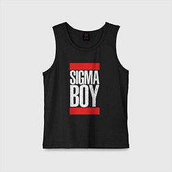 Майка детская хлопок Sigma boy, цвет: черный