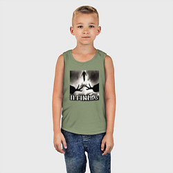 Майка детская хлопок Людское, цвет: авокадо — фото 2