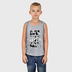 Майка детская хлопок Бойцовский клуб герои, цвет: меланж — фото 2