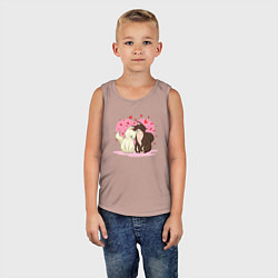 Майка детская хлопок Пушистая любовь, цвет: пыльно-розовый — фото 2