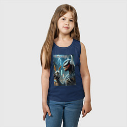 Майка детская хлопок Symbiote and rabbit - we are venom meme, цвет: тёмно-синий — фото 2