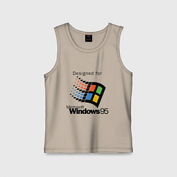 Майка детская хлопок Предназначен для windows 95, цвет: миндальный