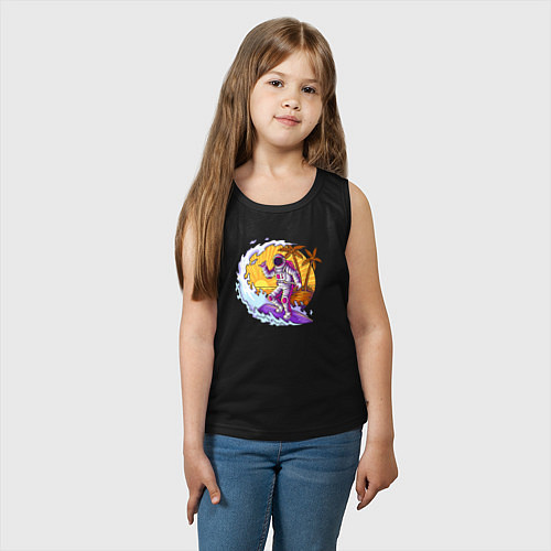 Детская майка Surfer island / Черный – фото 3