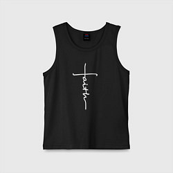 Майка детская хлопок Faith, цвет: черный