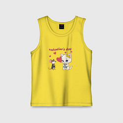 Майка детская хлопок День святого Валентина, цвет: желтый