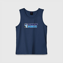 Майка детская хлопок Dunkin Doncic, цвет: тёмно-синий