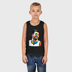 Майка детская хлопок Luka smile, цвет: черный — фото 2