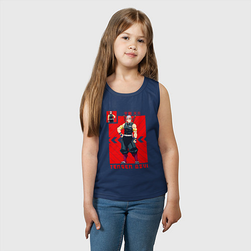 Детская майка Клинок рассекающий демонов Тенген Узуй / Тёмно-синий – фото 3